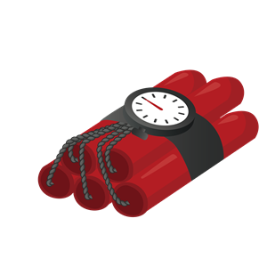 红色创意定时炸弹